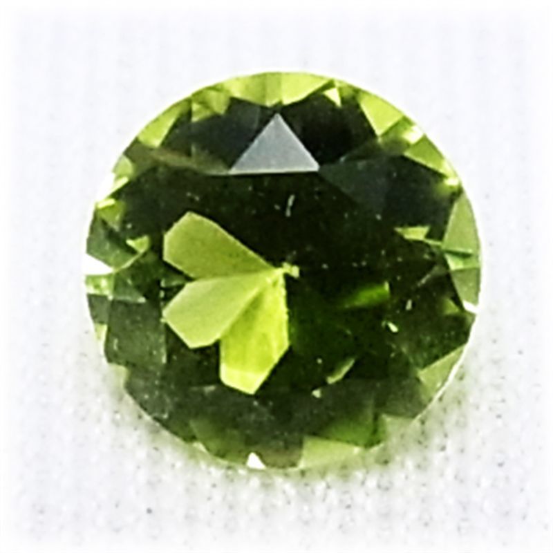 画像: ペリドット　ラウンドカット（0.87ct）