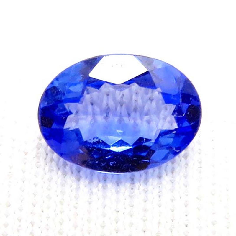 画像: タンザナイト オーバル カット ルース（0.8ct）