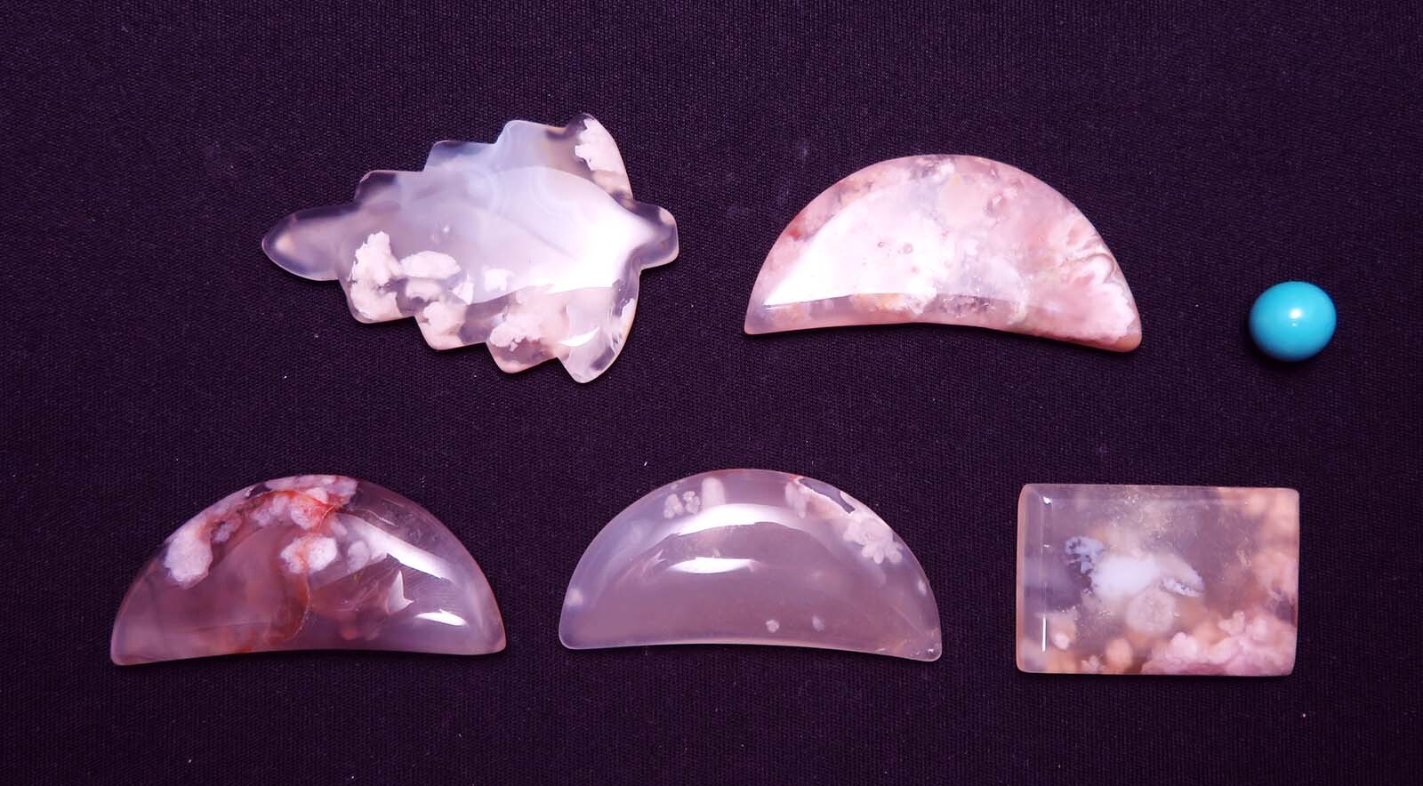 画像: チェリーブロッサムアゲート(ピンクモスアゲート) ルース・ヒーリングストーン(中)