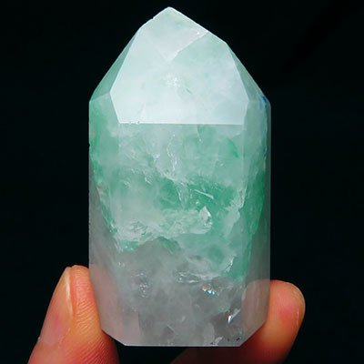 画像: マラカイト イン クォーツ　ポイント（大）