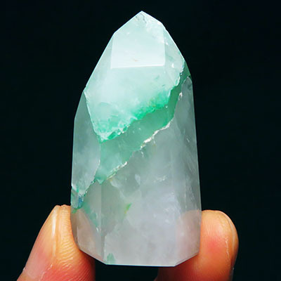 画像: マラカイト イン クォーツ　ポイント（小）